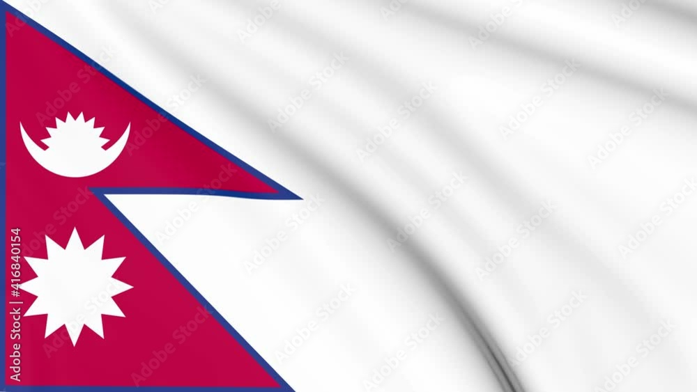 Nepal Flag, 4k 30 fps, bright and lightly textured, full screen, seamless loop 3d animation Nepal Flag, 4k 30 fps, bright and lightly textured, full screen, seamless loop 3d animation