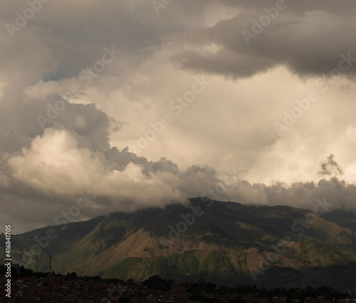 clouds in the mountains