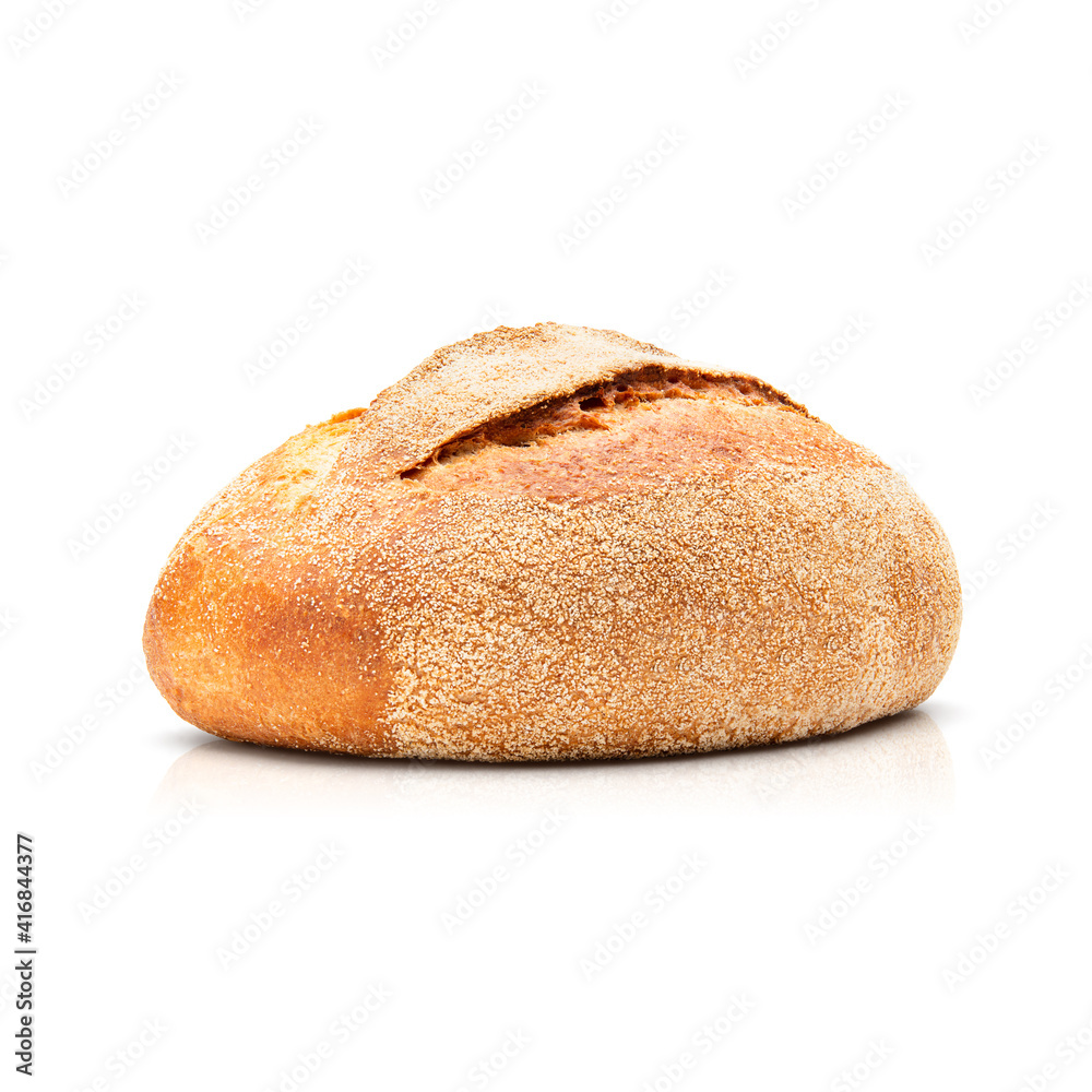 Round baked bread with brans Round baked bread with brans