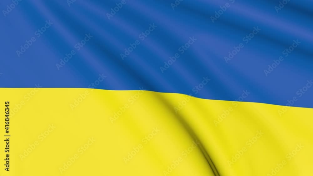 Ukraine Flag, 4k 30 fps, bright and lightly textured, full screen, seamless loop 3d animation Ukraine Flag, 4k 30 fps, bright and lightly textured, full screen, seamless loop 3d animation