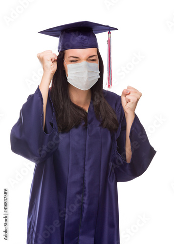 Graduating Female Wearing M...