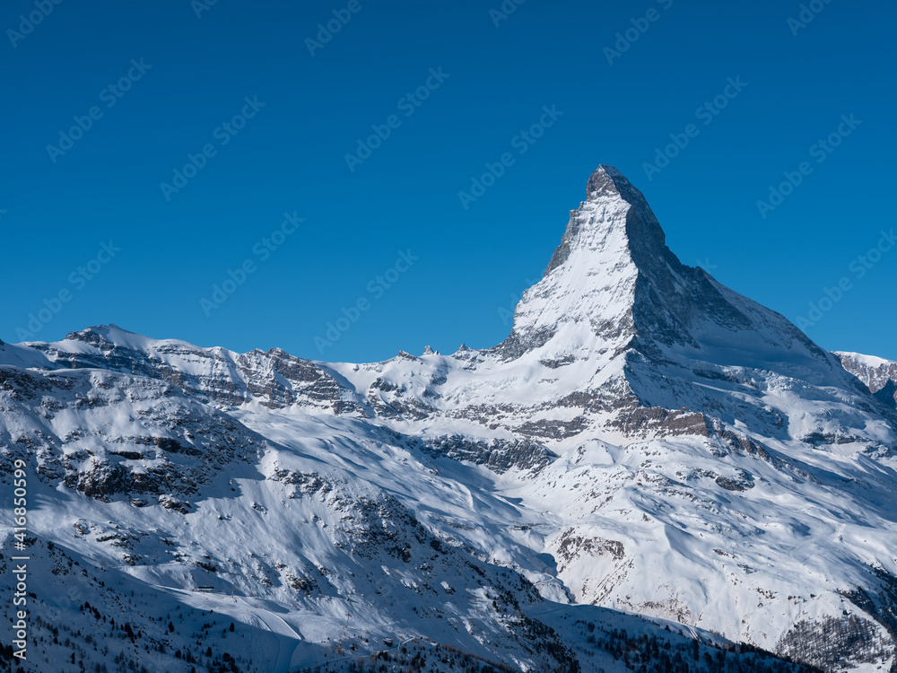 Matterhorn im Wallis im Winter Matterhorn im Wallis im Winter