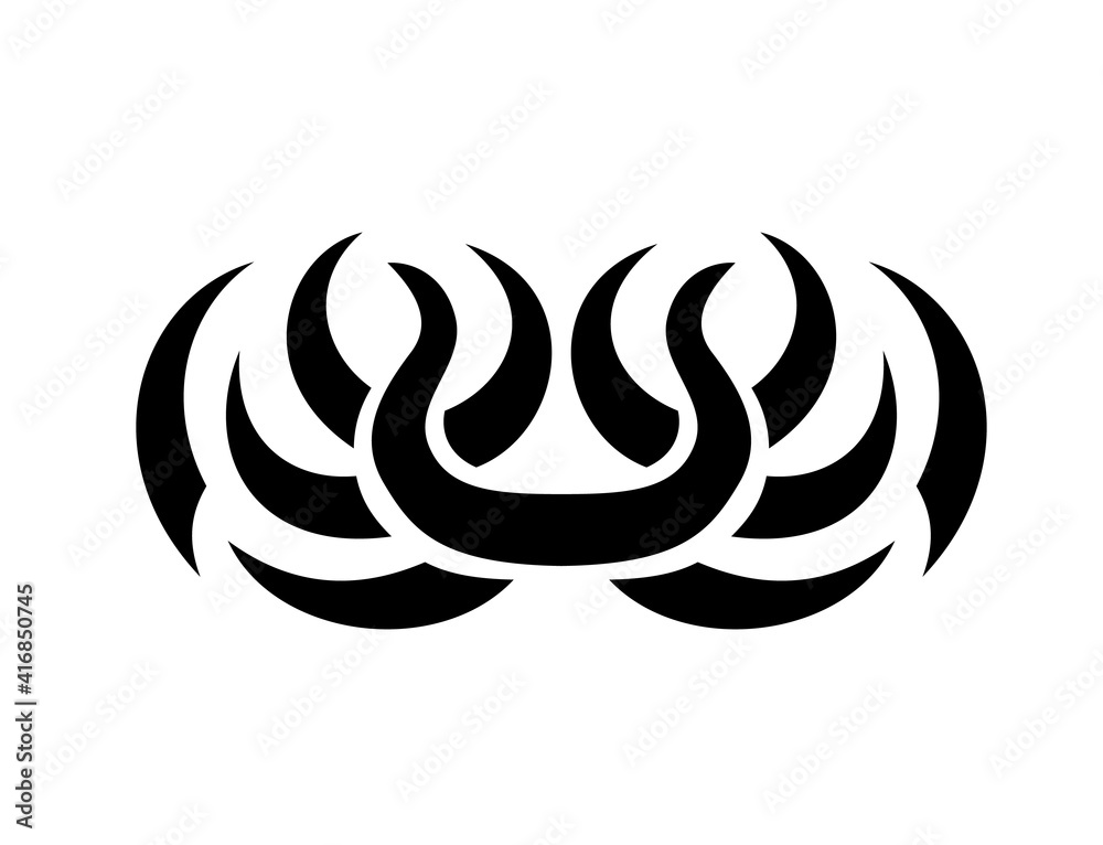 Elegant and Classic Floral Abstract Tattoo - ornamental flower and leaf Elegant and Classic Floral Abstract Tattoo - ornamental flower and leaf