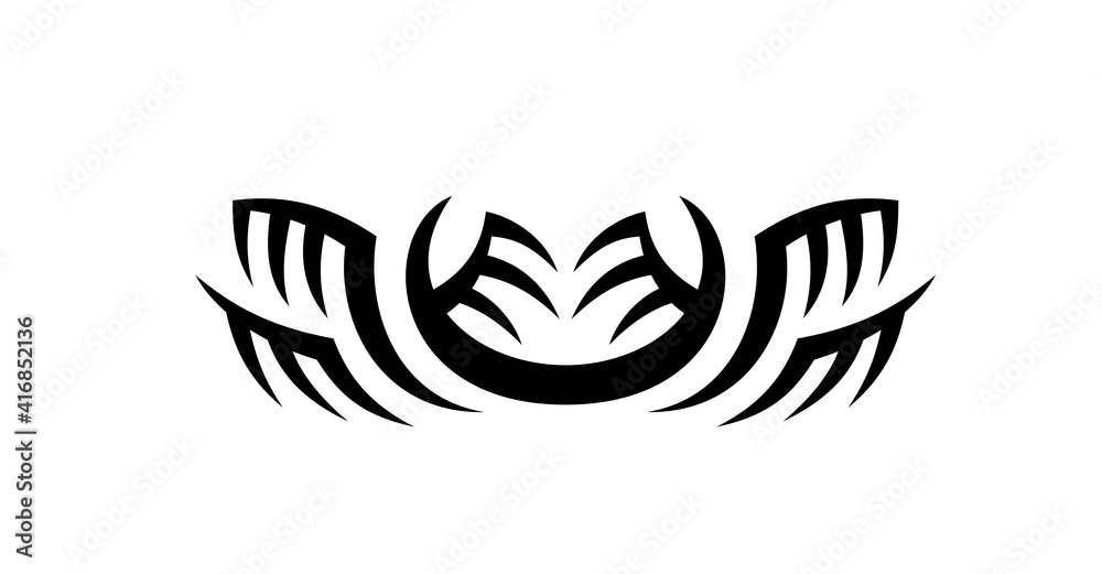 Black and White Tribal Abstract Tattoo Black and White Tribal Abstract Tattoo