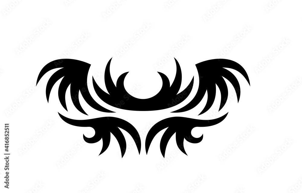 Black and White Tribal Abstract Tattoo Black and White Tribal Abstract Tattoo