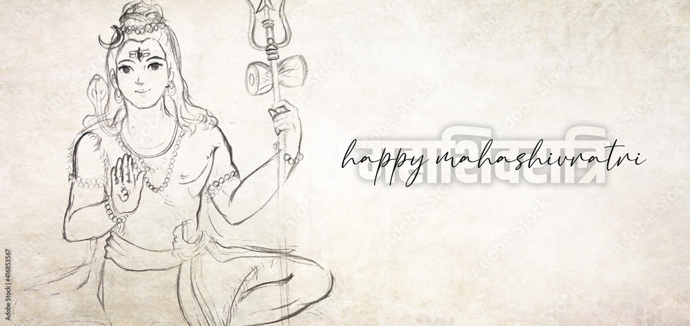 Maha Shivratri 2020 | About Lord Shiva – Rudraksha Ratna | Lord shiva sketch,  Shiva sketch, Shiva art