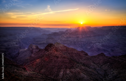 Sunset at Desert View  Grand Canyon National Park  Arizona