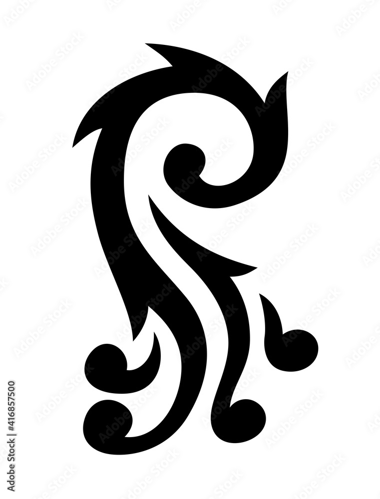 Black and White Classic Tribal Abstract Tattoo Heart Black and White Classic Tribal Abstract Tattoo Heart