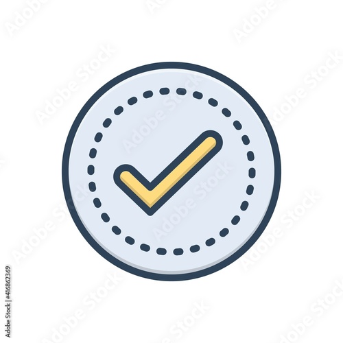 Color illustration icon for sure
