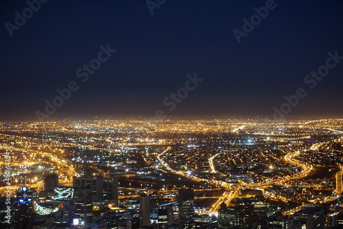 ケープタウンのシグナルヒルから見た夜景