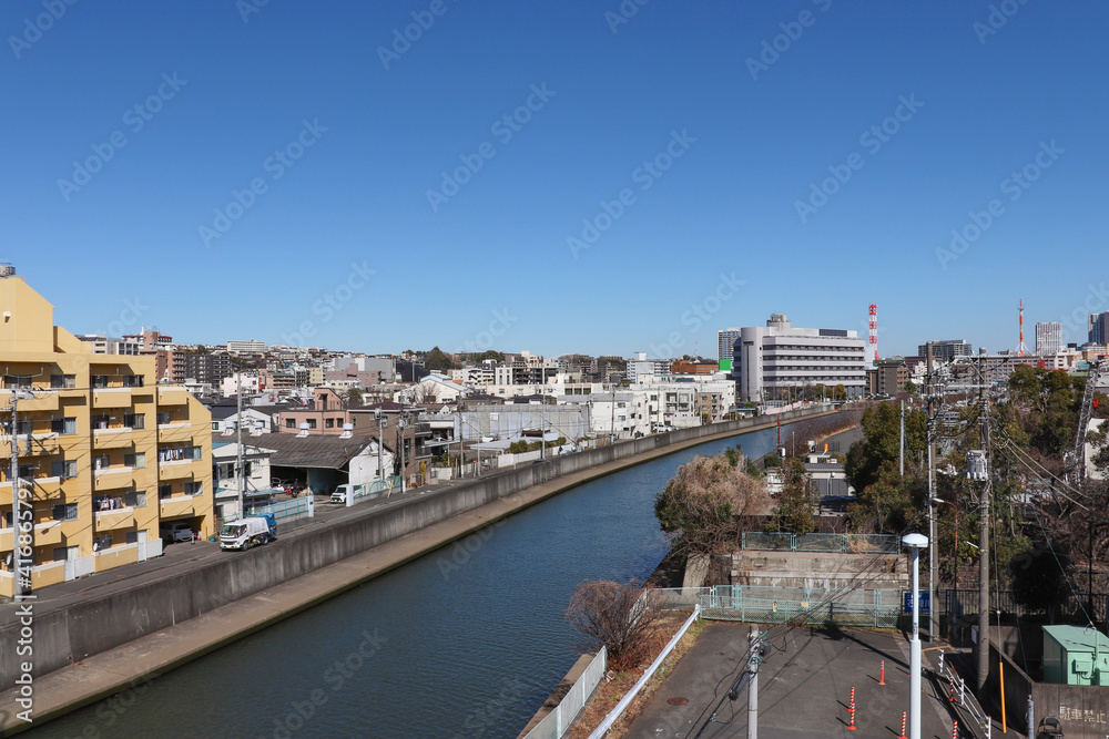 尾張屋橋から見た帷子川（神奈川県横浜市西区）