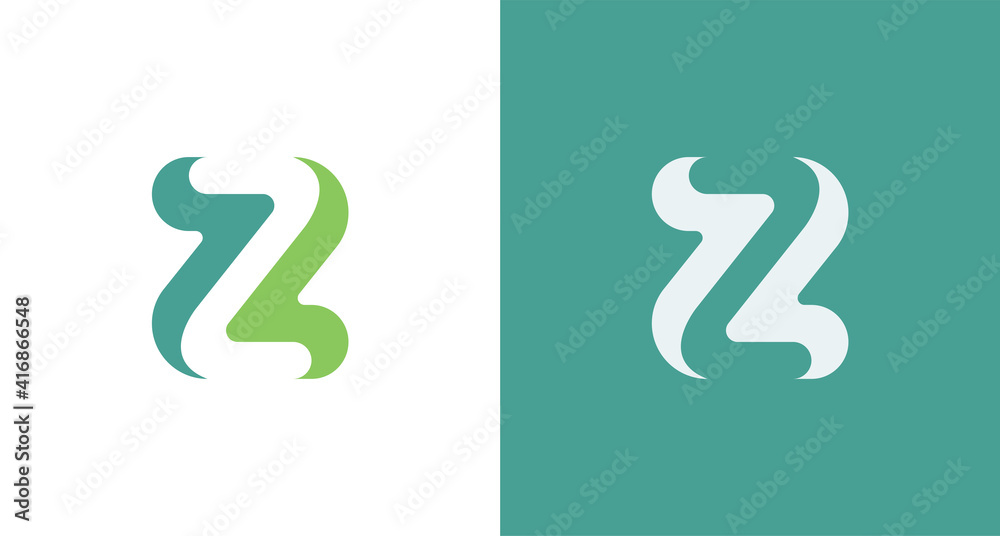 modern and creative letter Z monogram logo, simple letter ZZ logo in negative spaced style modern and creative letter Z monogram logo, simple letter ZZ logo in negative spaced style