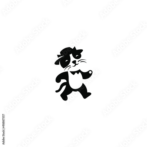 cat logo having fun