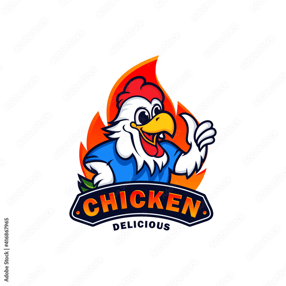Chicken mascot logo vector template Chicken mascot logo vector template