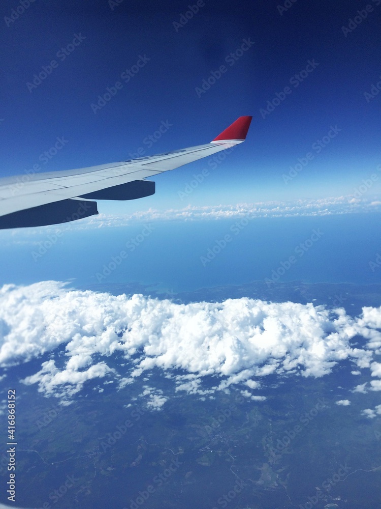 Fototapeta premium view from airplane window