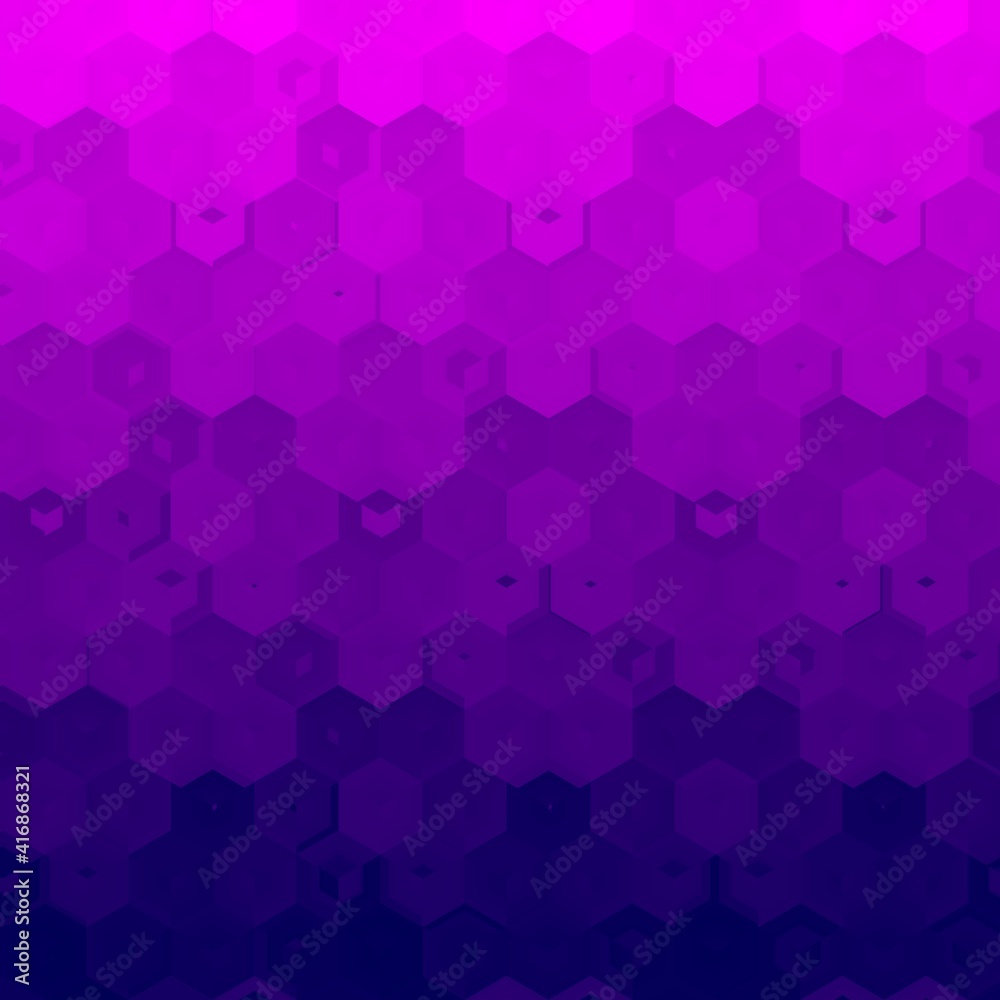 Gradient Purple Hexagonal Texture pattern. abstract geometric honeycomb wallpaper illustration. artistic background.