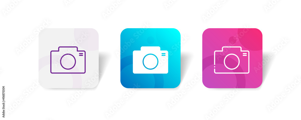 digital camera dslr mirrorless pixel perfect icon set bundle in line, solid, glyph, 3d gradient style digital camera dslr mirrorless pixel perfect icon set bundle in line, solid, glyph, 3d gradient style