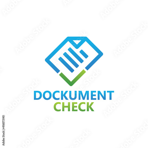 Document check logo template design