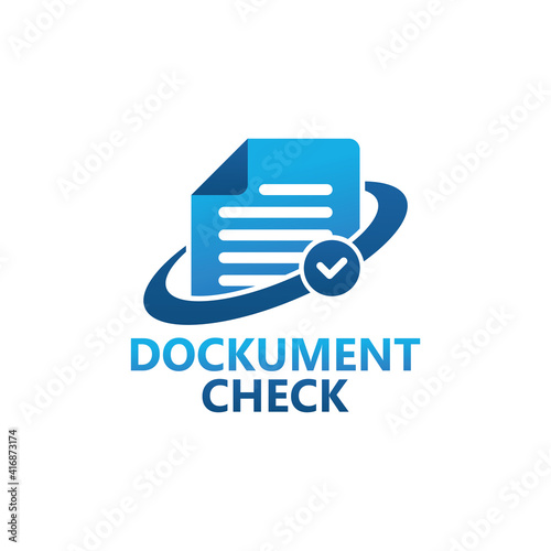 Document check logo template design