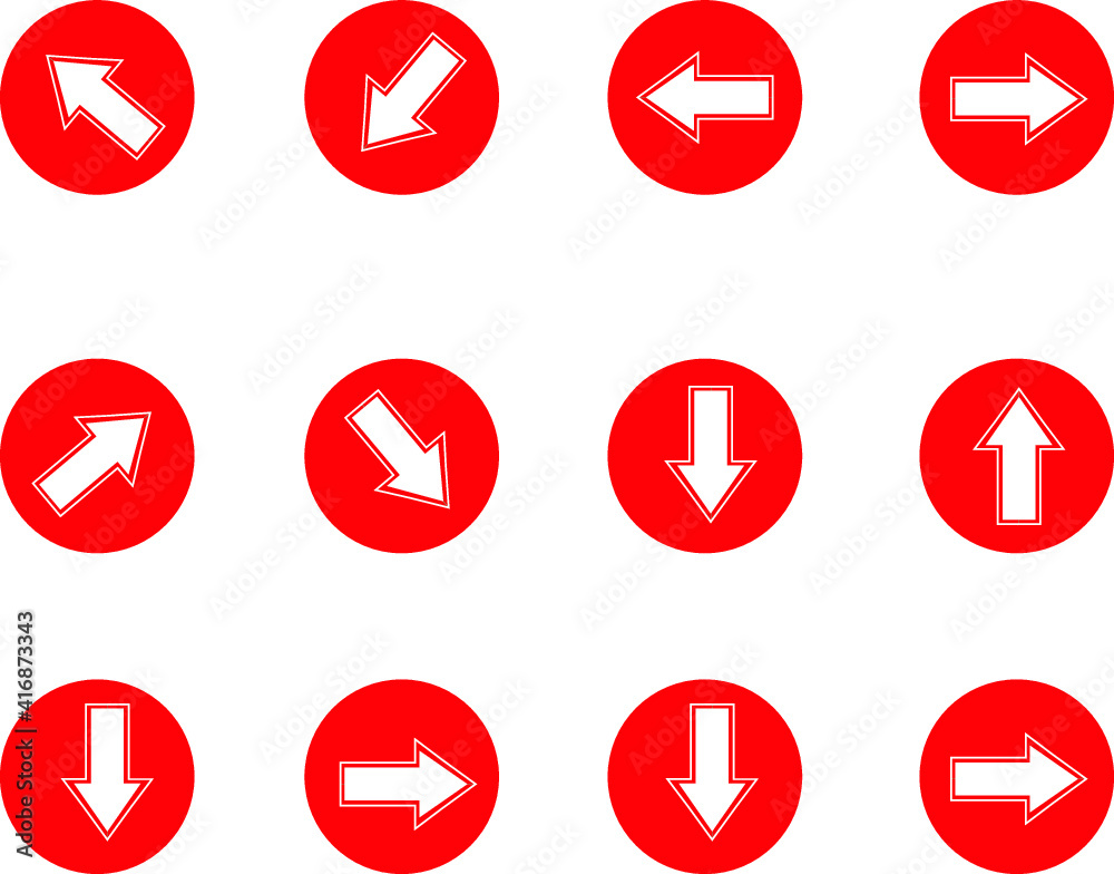 Vector Arrow Series: Up, Down, Left, Right Vector Arrow Series: Up, Down, Left, Right