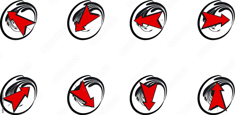 Vector Arrow key Series: Up, Down, Left, Right Vector Arrow key Series: Up, Down, Left, Right