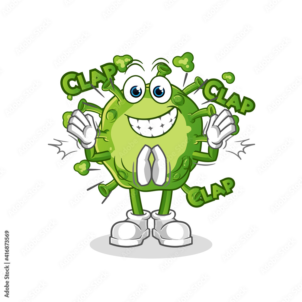 virus applause illustration. character vector virus applause illustration. character vector
