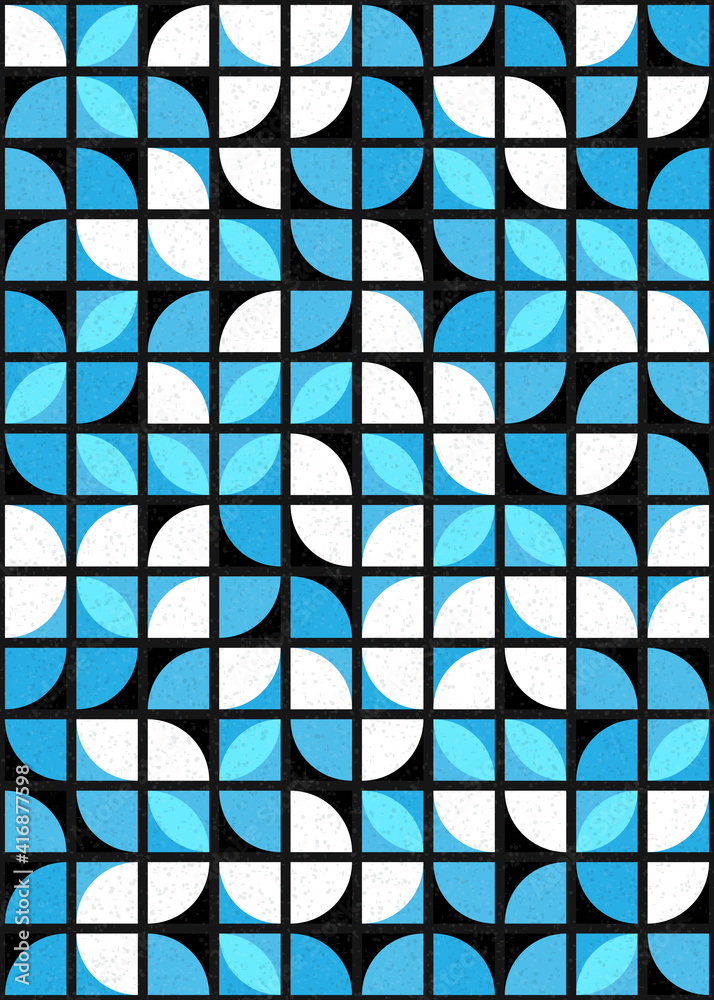Naklejka premium Abstract Geometric Pattern generative computational art illustration