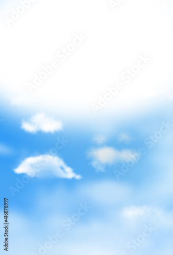 青空と白の背景素材(縦長)