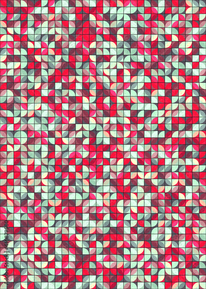 Fototapeta premium Abstract Geometric Pattern generative computational art illustration