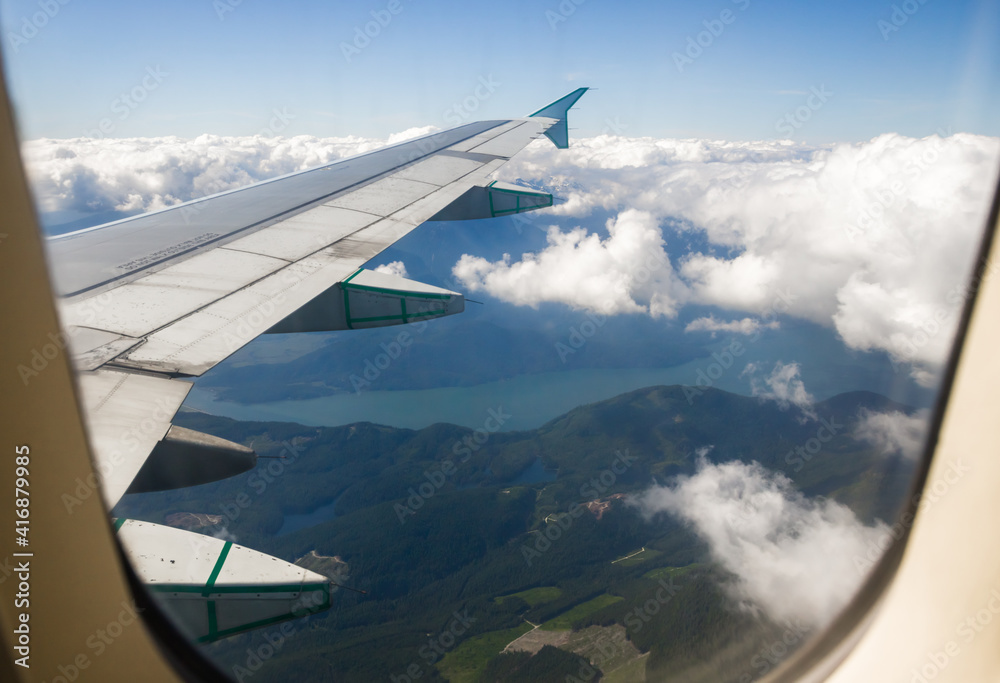 Obraz premium view from airplane window