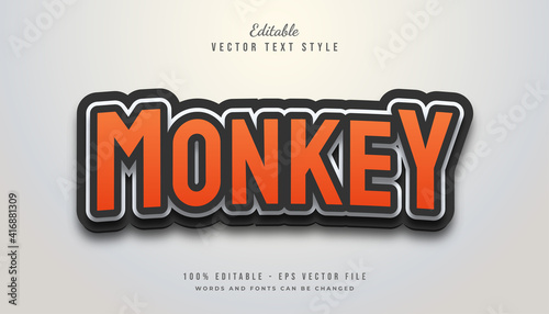 Bold Monkey Text with E-sport Style