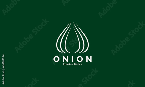 modern shape fresh vegetables onion logo design vector icon symbol illustration