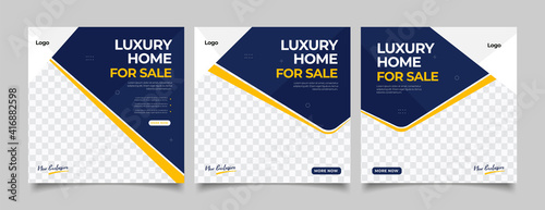Real estate instagram social media post web banner