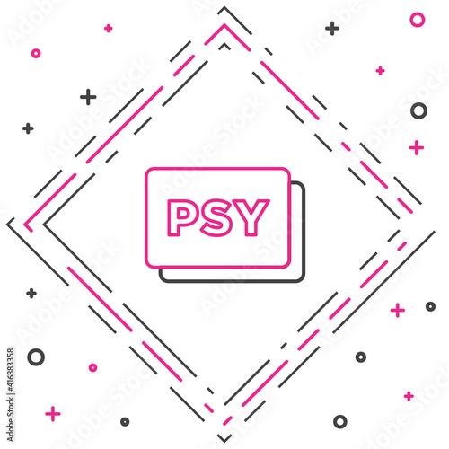 Line Psychology icon isolated on white background. Psi symbol. Mental health concept, psychoanalysis analysis and psychotherapy. Colorful outline concept. Vector.