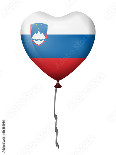 Heart balloon Slovenia flag Free Download Heart balloon Slovenia flag - GFXLoad
