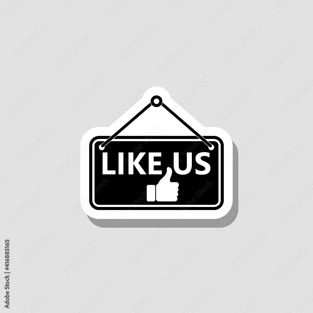 Black Like us sign sticker icon