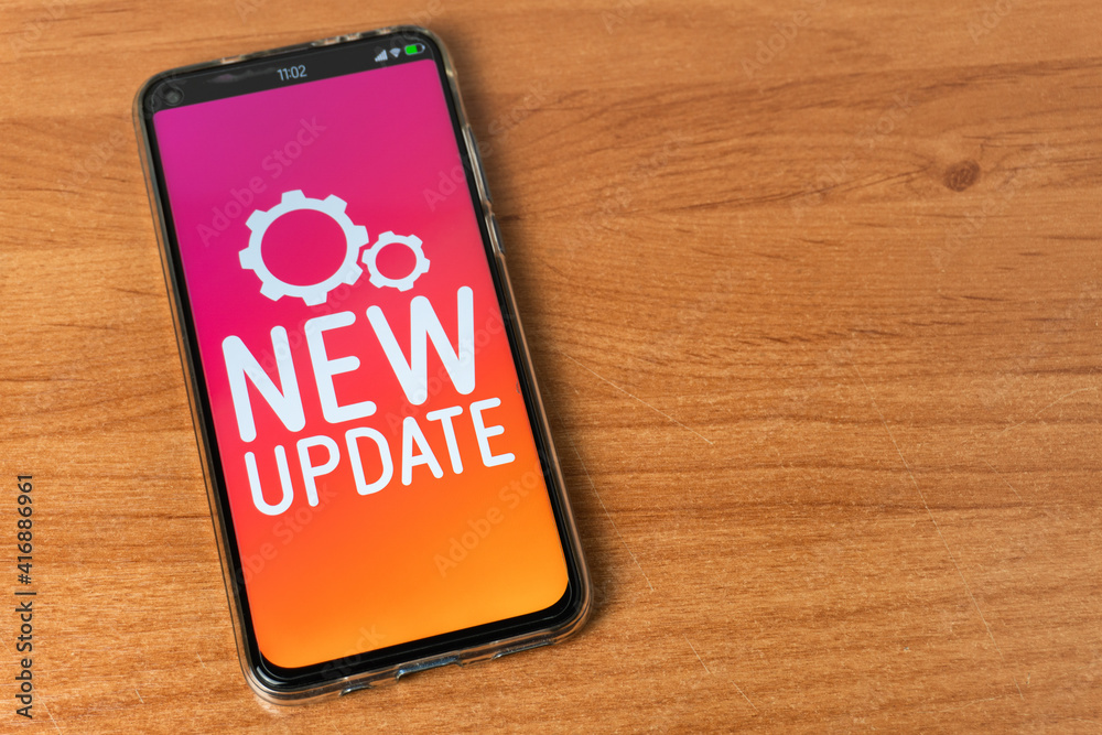 New update - Phone on table New update - Phone on table