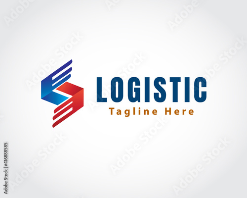 two arrow moving S letter initial logo symbol design illustration inspiration