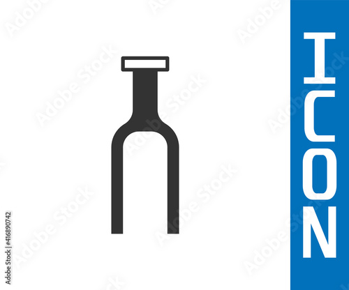 Grey Bicycle suspension fork icon isolated on white background. Sport transportation spare part steering wheel. Vector.