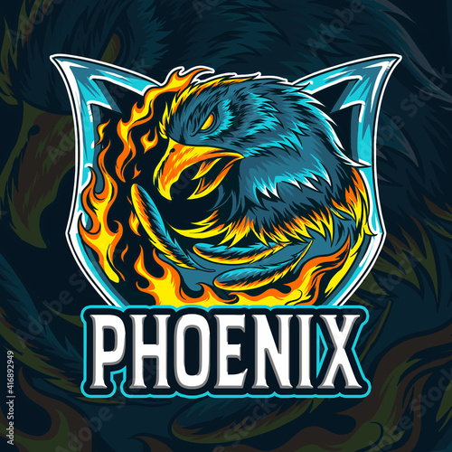 the fire eagle phoenix as an e-sport logo