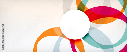 Ring geometric shapes, o letter repetition wallpaper. Abstract background for business or technology presentations, internet posters or web brochure covers