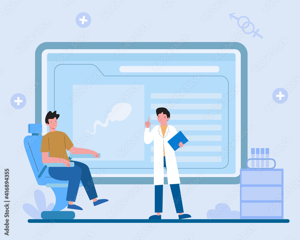 Fototapeta premium Male fertility test concept illustration