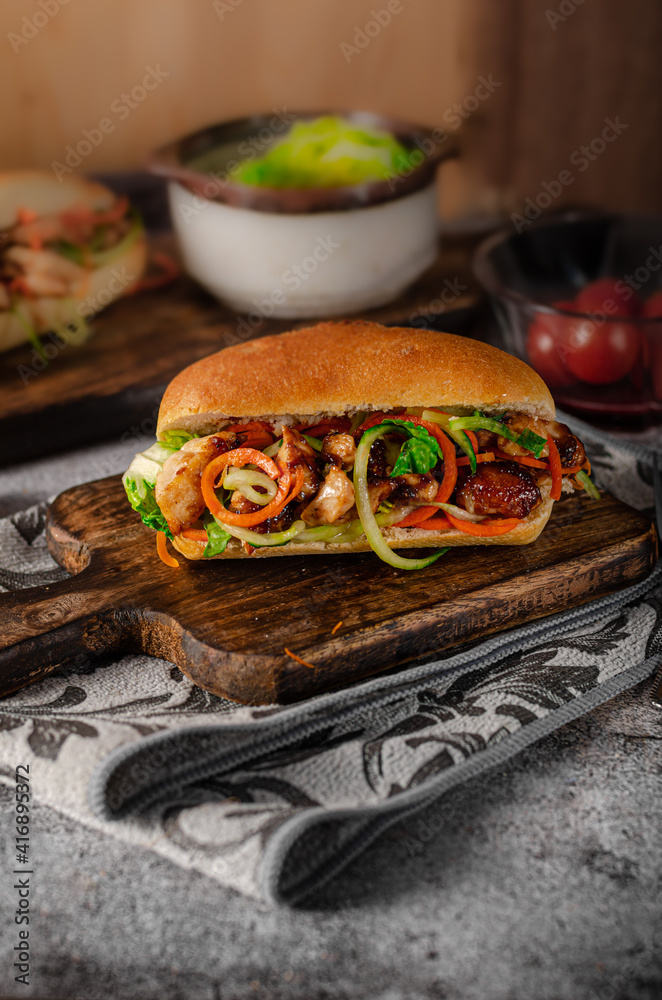 Tender chicken Banh Mi