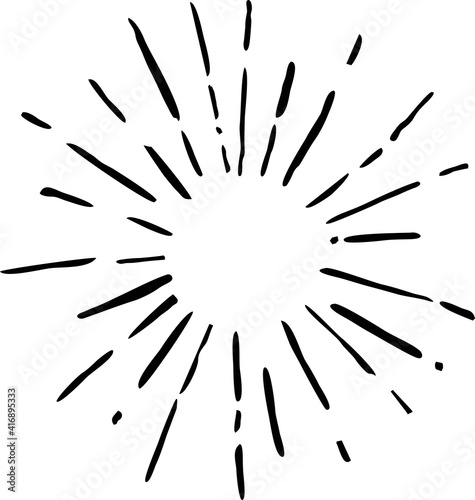  sunburst doodle, vintage radial burst, abstract line sunshine vector collection