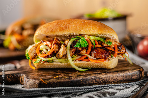 Tender chicken Banh Mi