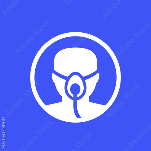 icu ventilation for lungs icon