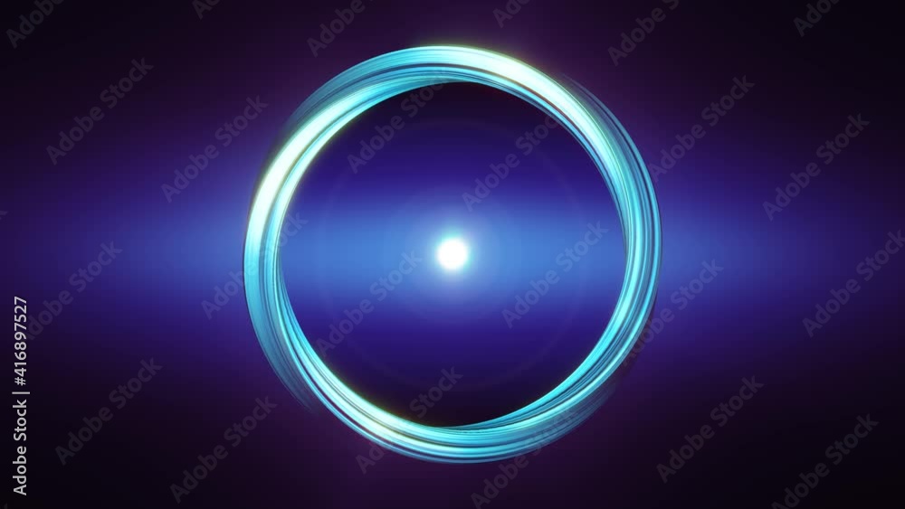 Abstract background 3D animation shiny circle structure transform in space loop Abstract background 3D animation shiny circle structure transform in space loop