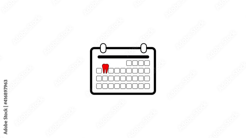 Calendar, Dentist's Day vector motion animation. Calendar, Dentist's Day vector motion animation.