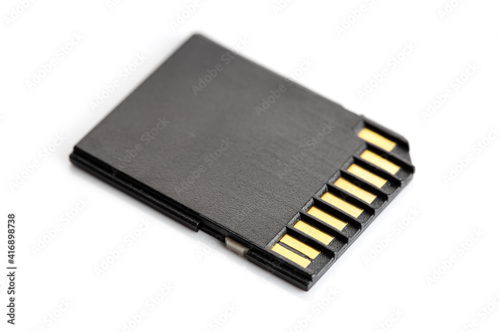 SD memory card isolated on white background SD memory card isolated on white background