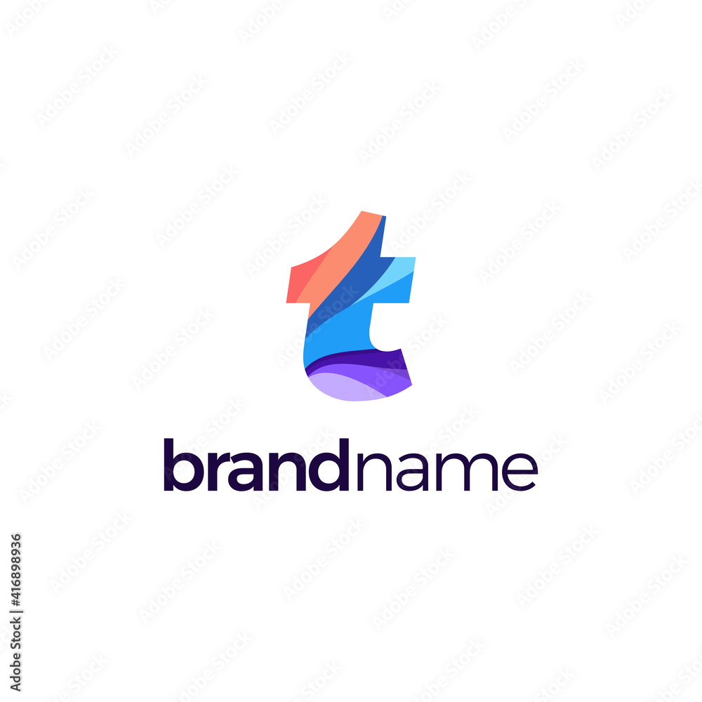 Letter T logo design, colorful letter T logo vector template, abstract letter T for personal and corporate identity, pattern design template elements Letter T logo design, colorful letter T logo vector template, abstract letter T for personal and corporate identity, pattern design template elements